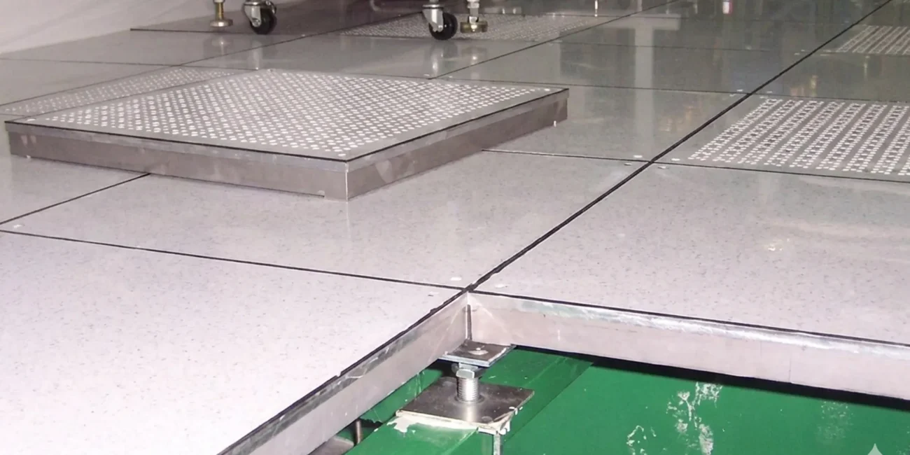 Aluminum Solid Anti-Static Raised Floor panel Installed