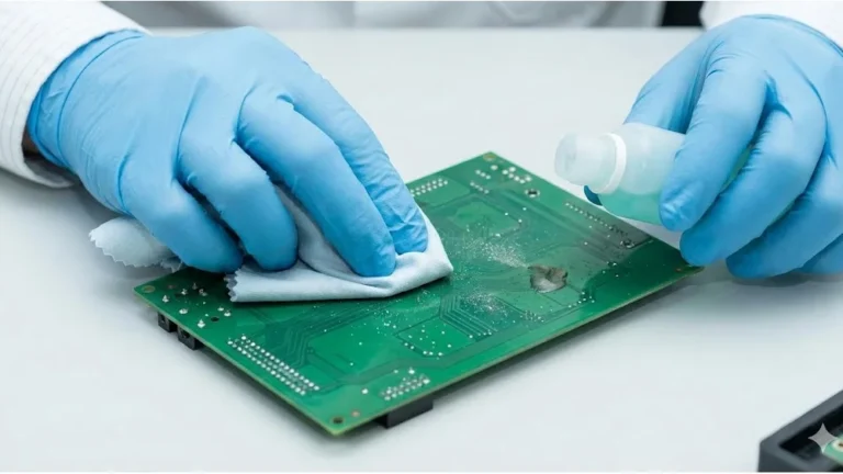 ขั้นตอนที่ 1: การทำความสะอาดแผงวงจรให้ปราศจากคราบไขมันก่อนเริ่มเคลือบ