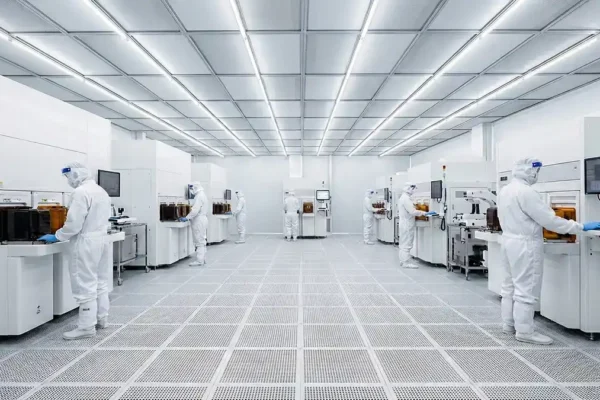 การตกแต่งภายในห้องคลีนรูม (Cleanroom Interior Finishing) สภาพแวดล้อมการทำงานของพนักงานในชุดป้องกันเชื้อ ภายในห้องปลอดเชื้อหรือ Cleanroom Facility สำหรับอุตสาหกรรมการผลิตขั้นสูง