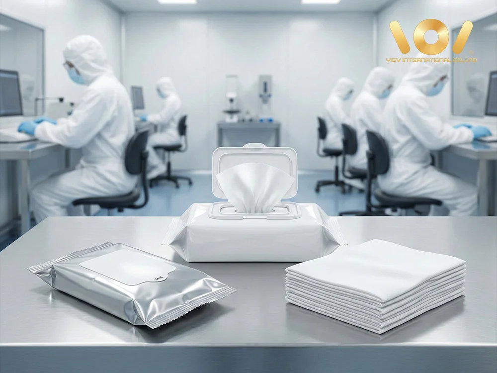 ผ้าเช็ดทำความสะอาดห้องคลีนรูม (Cleanroom Wipes) และกระดาษเช็ดไร้ฝุ่น (Lint-Free Wipes) สำหรับโรงงานอิเล็กทรอนิกส์และอุตสาหกรรมความแม่นยำสูง