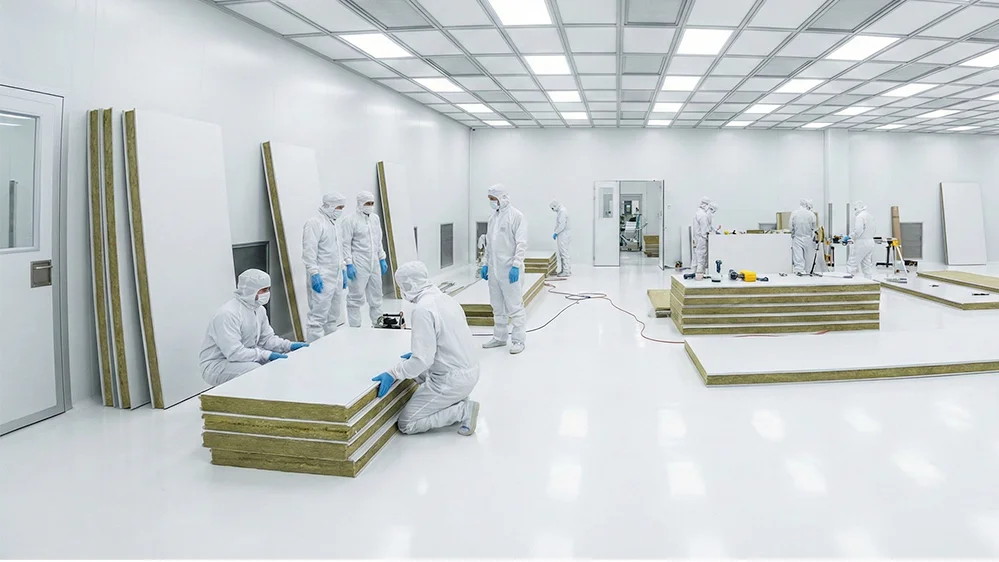 ขั้นตอนการเตรียมแผ่นฉนวนสำเร็จรูป Isowall ก่อนการประกอบติดตั้งผนัง