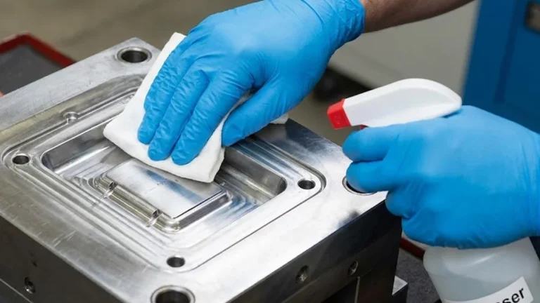 ขั้นตอนที่ 1: การทำความสะอาดผิวแม่พิมพ์ให้สะอาดก่อนชโลมน้ำยาถอดแบบ