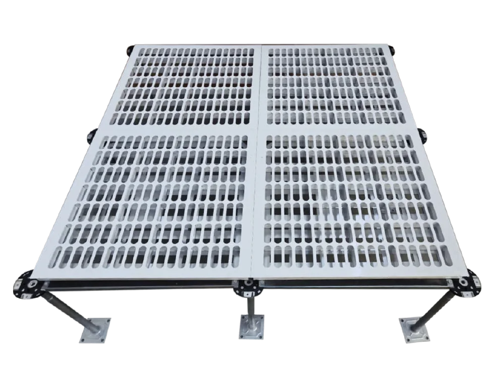 แผ่นพื้นระบายอากาศ (Grille Tile) สำหรับพื้นยกอัตราการระบายลม 46% วัสดุอลูมิเนียมฉีดขึ้นรูป แข็งแรง ทนทาน