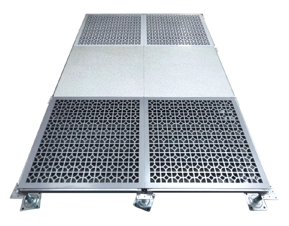 แผ่นพื้นระบายอากาศ (Grille Tile) สำหรับระบบพื้นยกอัตราการระบายลมสูง 55% เหมาะสำหรับห้อง Data Center และ Clean Room